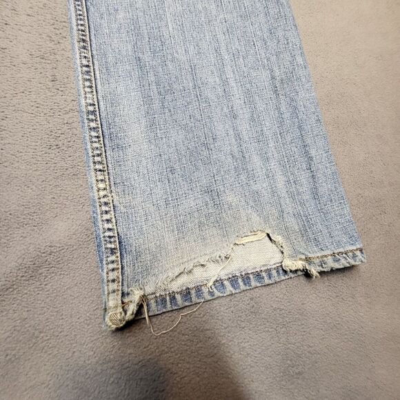 Levi's 569 Jeans Mens 35x31 Blue Denim Loose Straight Leg Distressed Thrashed - Picture 15 of 16